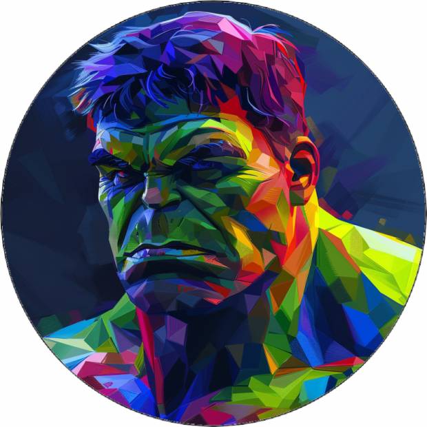 Ehető papír Hulk színes animáció 19,5 cm