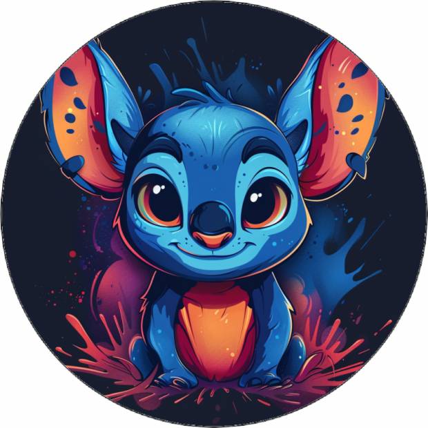 Ehető papír Stitch animáció 19,5 cm