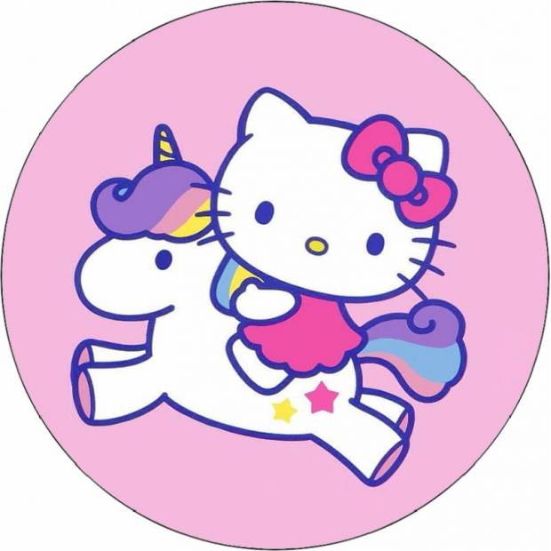 Hello Kitty ehető papír unikornison 19,5 cm