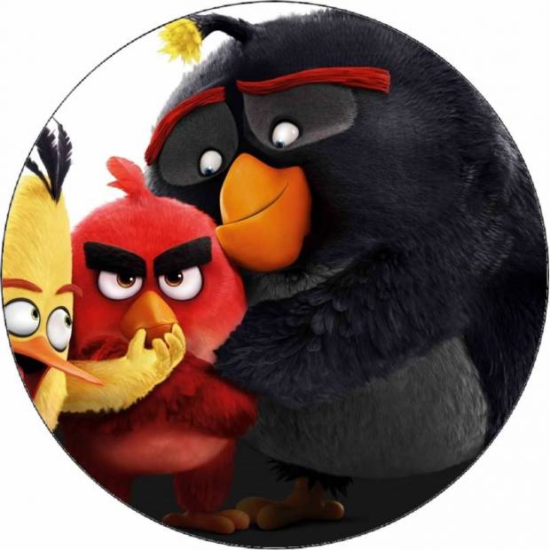 Ehető papír Angry birds barátok 19,5 cm