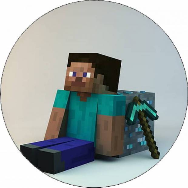 Minecraft Steve ehető papír kockákkal 19,5 cm