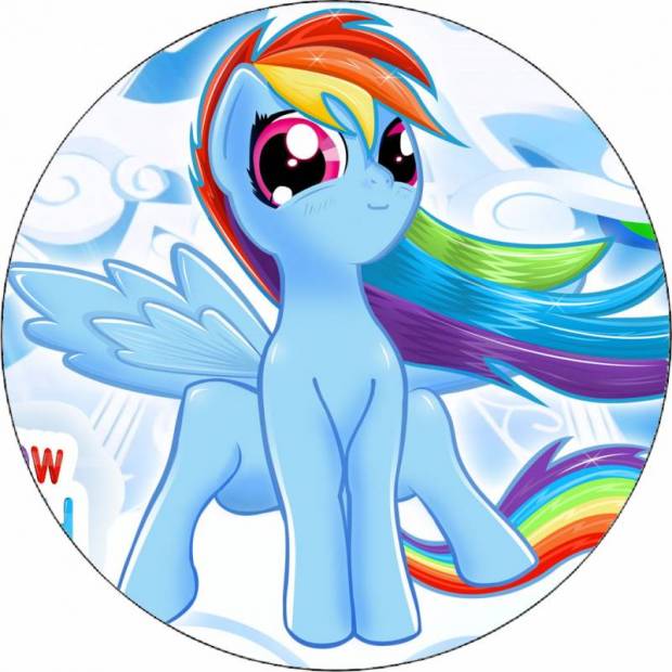 Ehető papír Az én kis pónim Rainbow Dash 19,5 cm