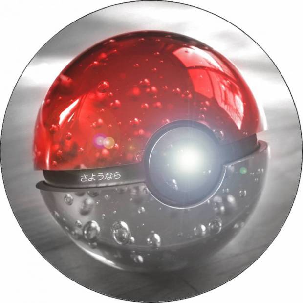 Pokémon pokeball ehető papír 19,5 cm