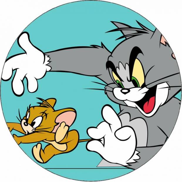 Ehető papír Tom és Jerry kötekedő 19,5 cm