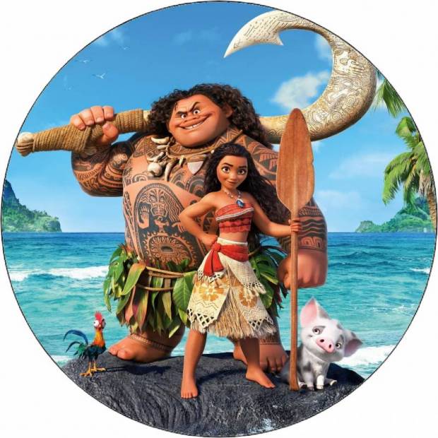 Ehető papír Brave Vaiana és Moana 19,5 cm