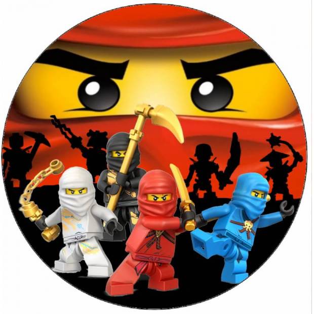 Ehető papír Lego Ninjago harcosok 19,5 cm