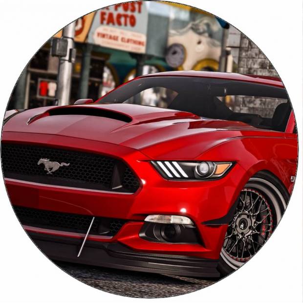 Ehető papír GTA Ford Mustang vörös 19,5 cm