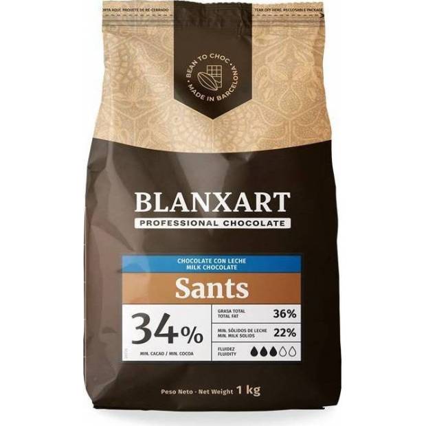 Blanxart Eredeti tejcsokoládé Sants 34% (1 kg)