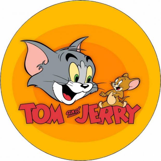 Ehető papír Tom és Jerry logó 19,5 cm