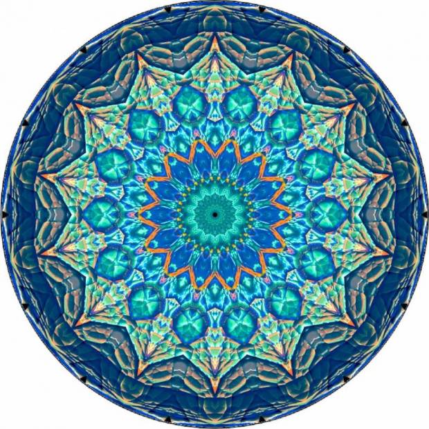 Ehető papír kék mandala 19,5 cm