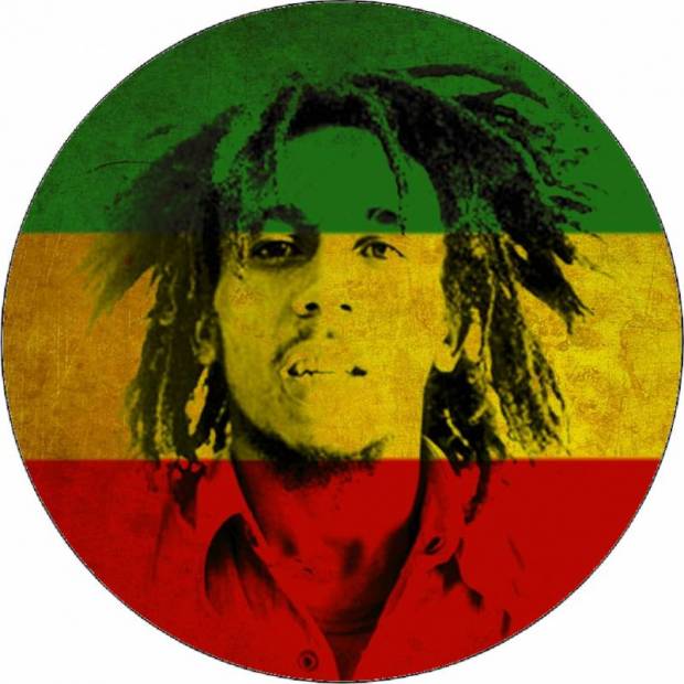 Ehető papír Bob Marley zászló 19,5 cm