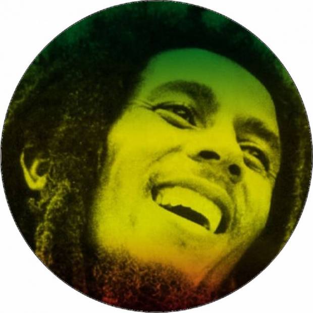 Ehető papír Bob Marley mosolyogva 19,5 cm