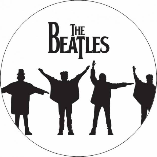 Ehető papír The Beatles sziluettek 19,5 cm