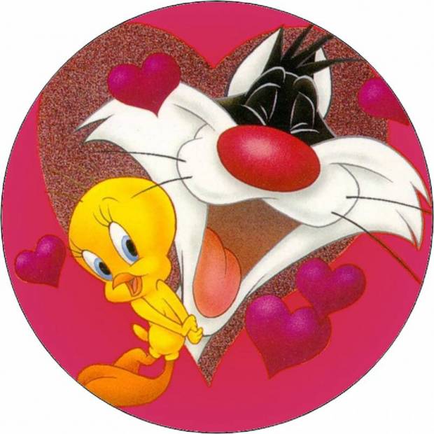 Looney Tunes Szilveszter és Tweety Hearts 19,5 cm