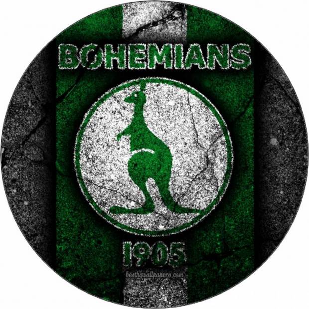 Ehető papír Logo Bohemians 1905 fekete háttér 19,5 cm