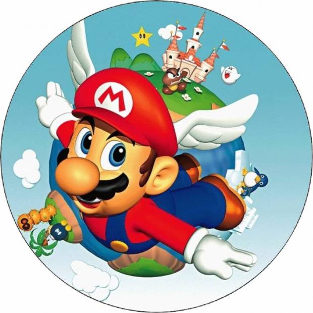 Super Mario repülő ehető papír 19,5 cm