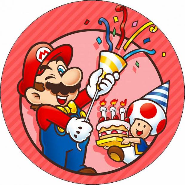 Ehető papír Super Mario party 19,5 cm