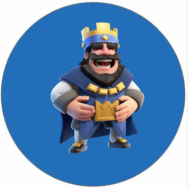 Ehető papír Clash Royale király nevetve 19,5 cm