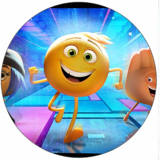 Ehető papír Emoji filmes smiley-k 19,5 cm