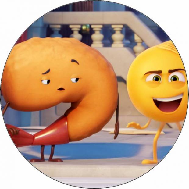 Ehető papír Emoji filmes smiley és garnélarák 19,5 cm