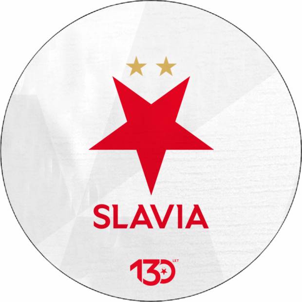 Ehető papír Logó Slavia fehér háttér 19,5 cm