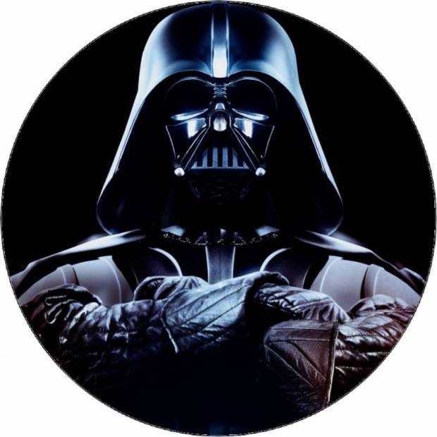 Ehető papír Csillagok háborúja Darth Vader sötét háttér 19,5 cm