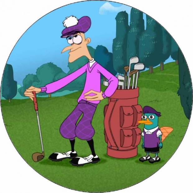 Ehető papír Phineas és Ferb golf 19,5 cm