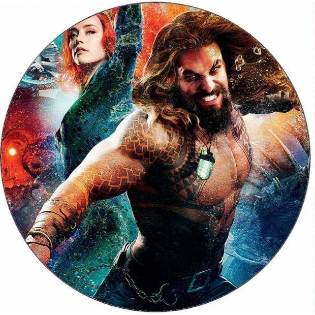 Ehető papír Aquaman a víz alatt 19,5 cm