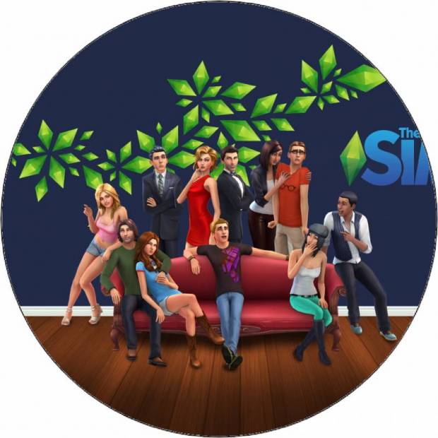 Ehető papír The Sims karakterek 19,5 cm