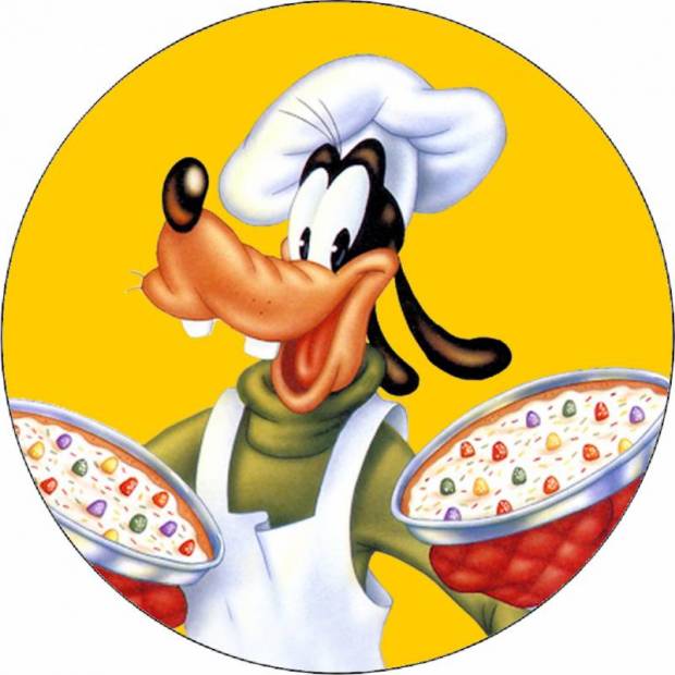 Ehető papír Goofy pizzával 19,5 cm