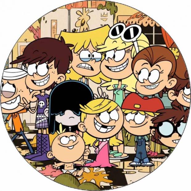 Ehető papír Loud House nagycsaládos 19,5 cm