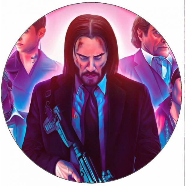 Ehető papír John Wick figurák 19,5 cm