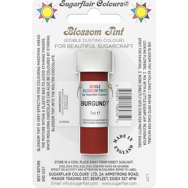 Burgundi ehető por festék 7ml