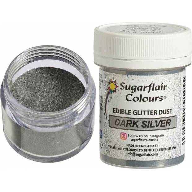 Glitter sötét ezüst 10g