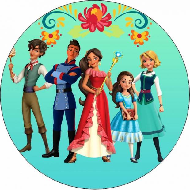 Ehető papír Elena of Avalor és barátai 19,5 cm