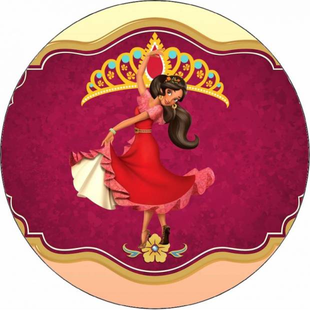 Ehető papír Elena of Avalor logóban 19,5 cm