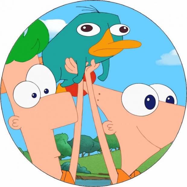 Ehető papír Phineas és Ferb 19,5 cm