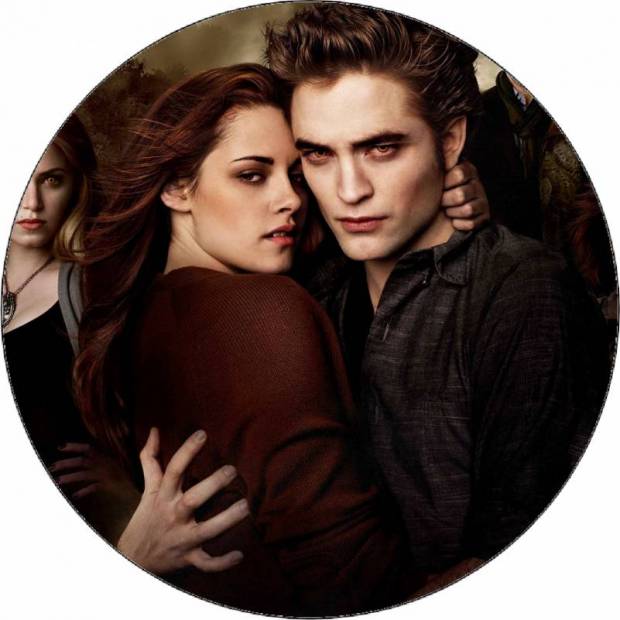 Ehető papír Twilight Bella és Edward 19,5 cm