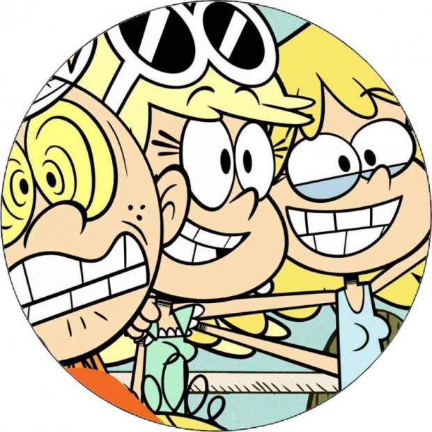 Ehető papír The Loud House Lincoln és testvérei a fotózáson 19,5 cm