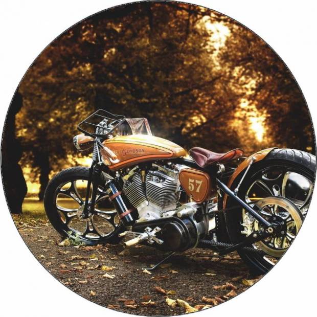 Ehető papír Harley Davidson barna 19,5 cm