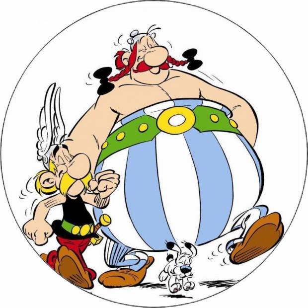 Ehető papír Asterix, Obelix és Idefix 19,5 cm