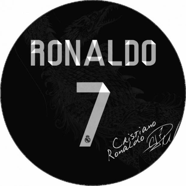 Ehető papír Cristiano Ronaldo aláírása 19,5 cm