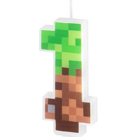 Minecraft gyertya 7cm szám 1