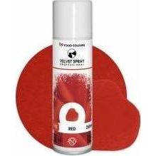 Élelmiszerfestékek Velvet Spray Red (250 ml)